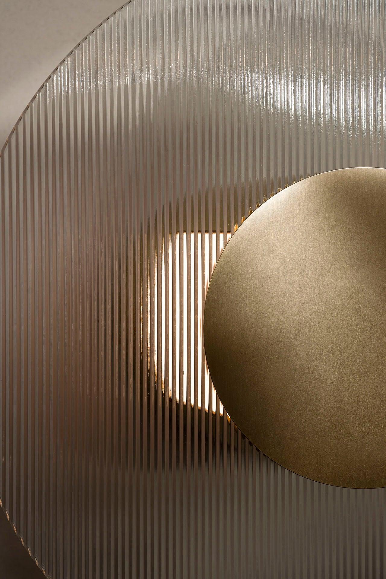 Button Wall Lamp | Brass Structure | Gold