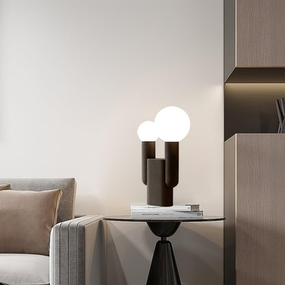Cactus Table Lamp | Resin & Glass | Black