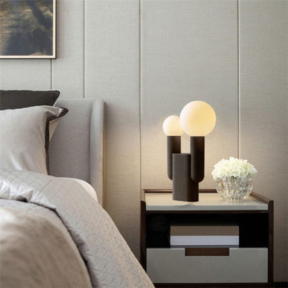 Cactus Table Lamp | Resin & Glass | Black