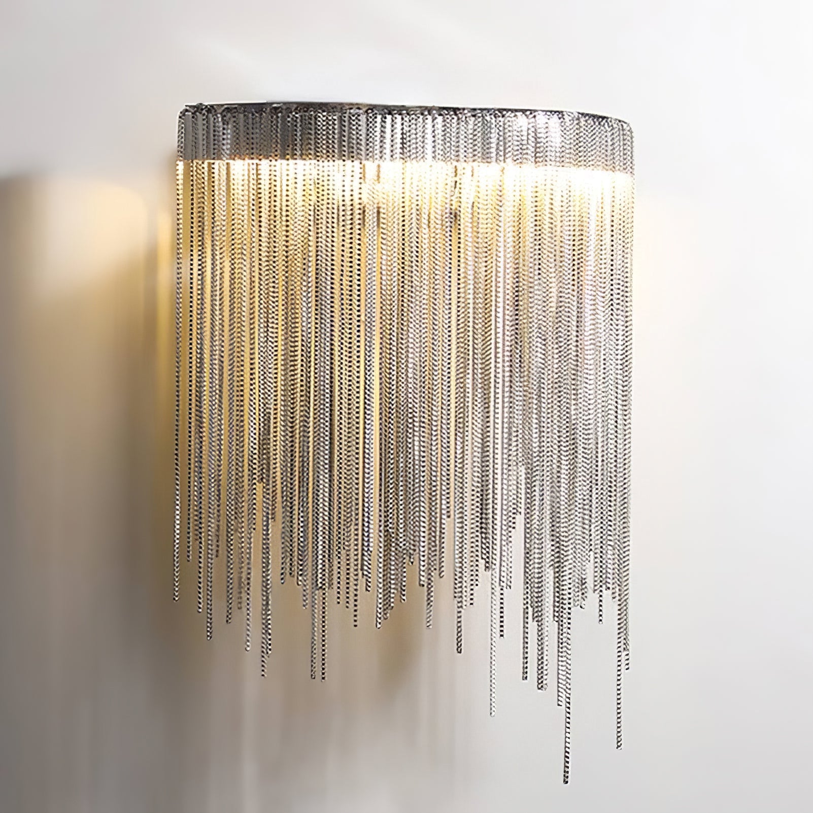 Cadena Tassel Wall Lamp | Metal & Stainless Steel | Gold or Chrome