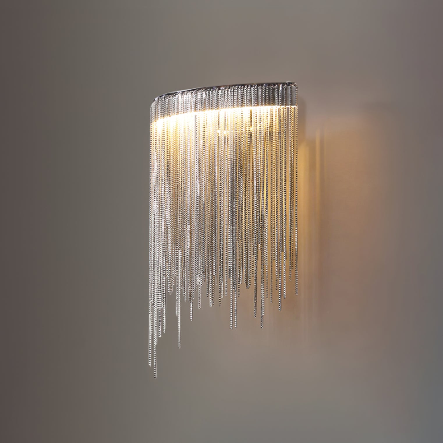 Cadena Tassel Wall Lamp | Metal & Stainless Steel | Gold or Chrome