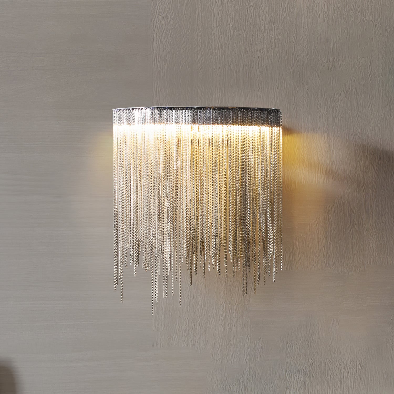 Cadena Tassel Wall Lamp | Metal & Stainless Steel | Gold or Chrome