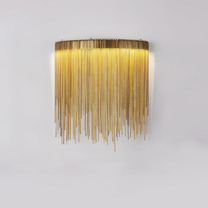 Cadena Tassel Wall Lamp | Metal & Stainless Steel | Gold or Chrome