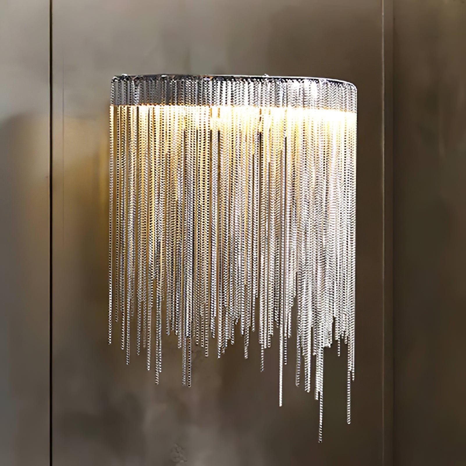 Cadena Tassel Wall Lamp | Metal & Stainless Steel | Gold or Chrome