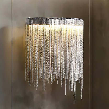 Cadena Tassel Wall Lamp | Metal & Stainless Steel | Gold or Chrome