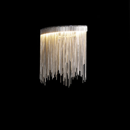 Cadena Tassel Wall Lamp | Metal & Stainless Steel | Gold or Chrome