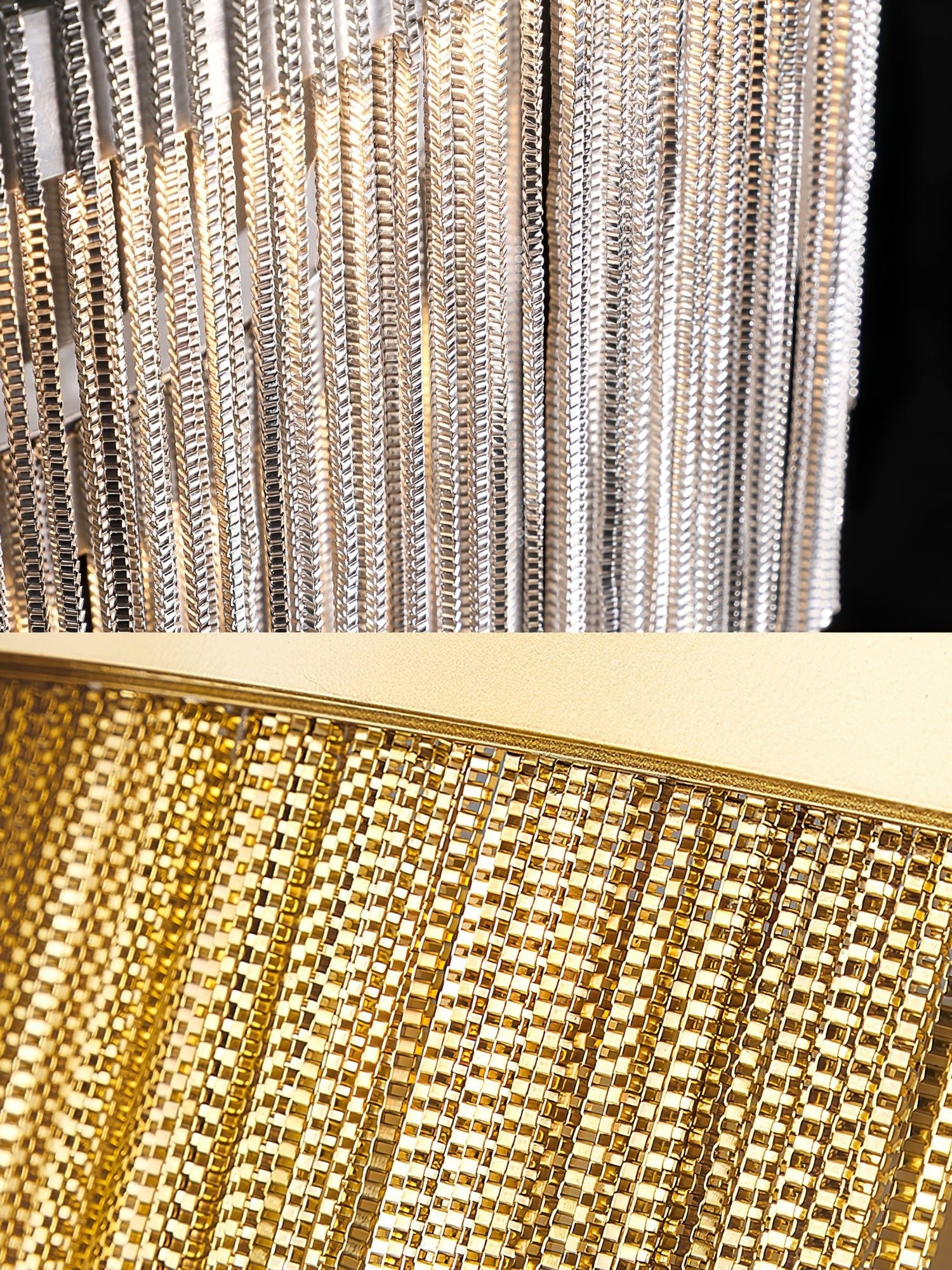 Cadena Tassel Wall Lamp | Metal & Stainless Steel | Gold or Chrome