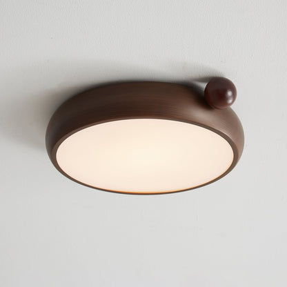 Calindra Ceiling Light | Walnut Wood Grain | 35cm/45cm