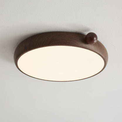 Calindra Ceiling Light | Walnut Wood Grain | 35cm/45cm