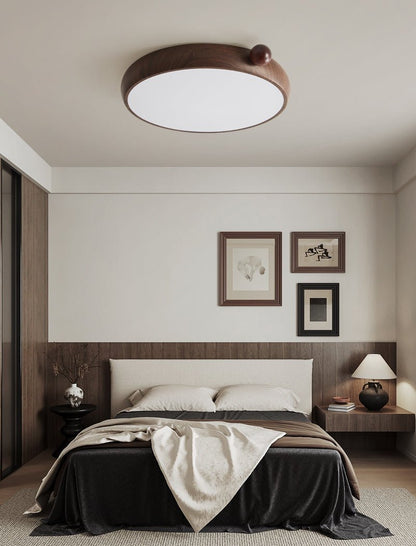 Calindra Ceiling Light | Walnut Wood Grain | 35cm/45cm