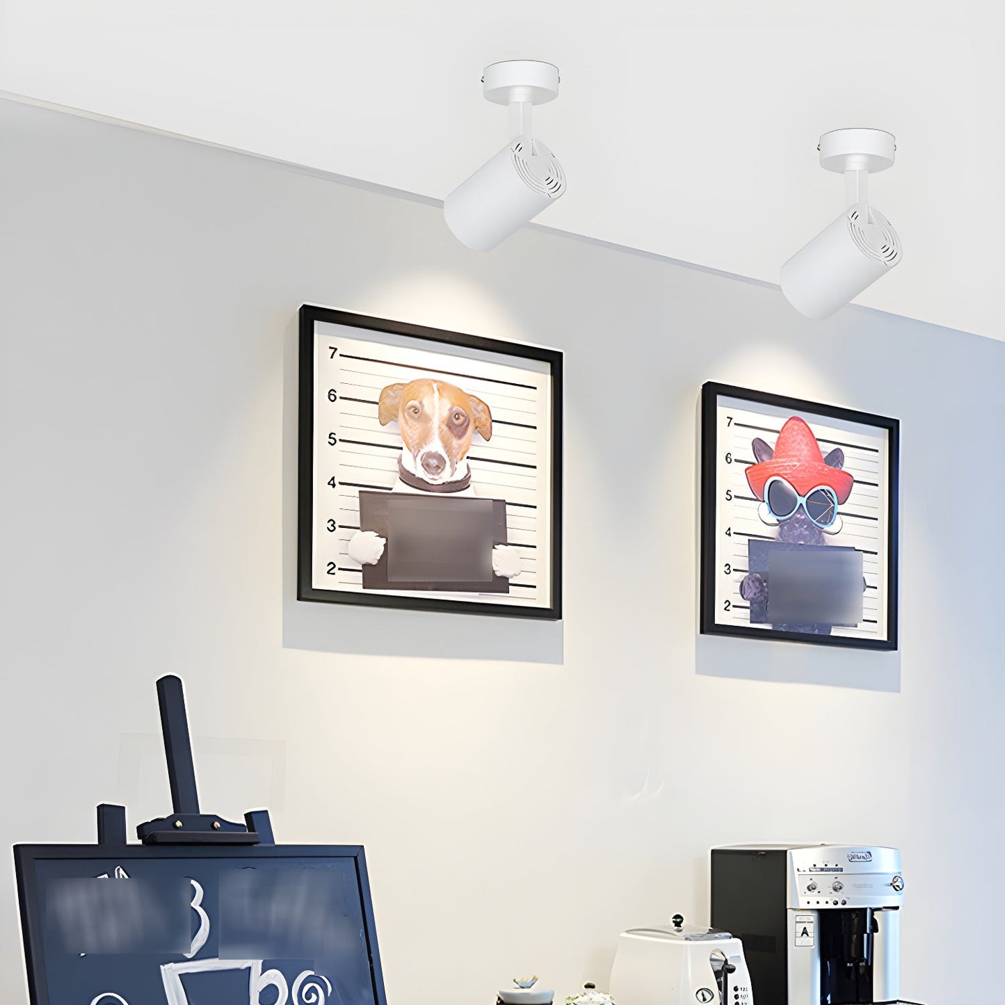 Calla Beam Spotlight | Metal, Aluminum, Acrylic | Black, White