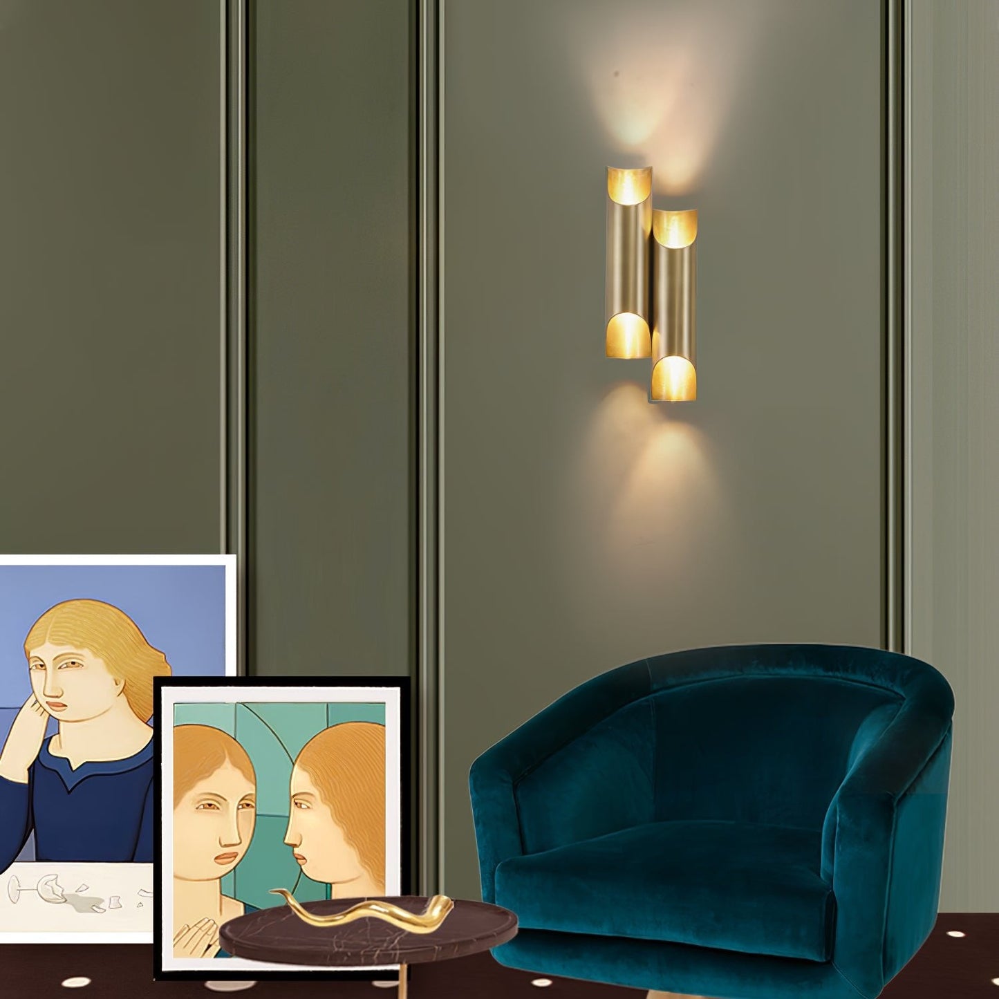 Callahan Brass Wall Lamp | Brass | Dual-tube design