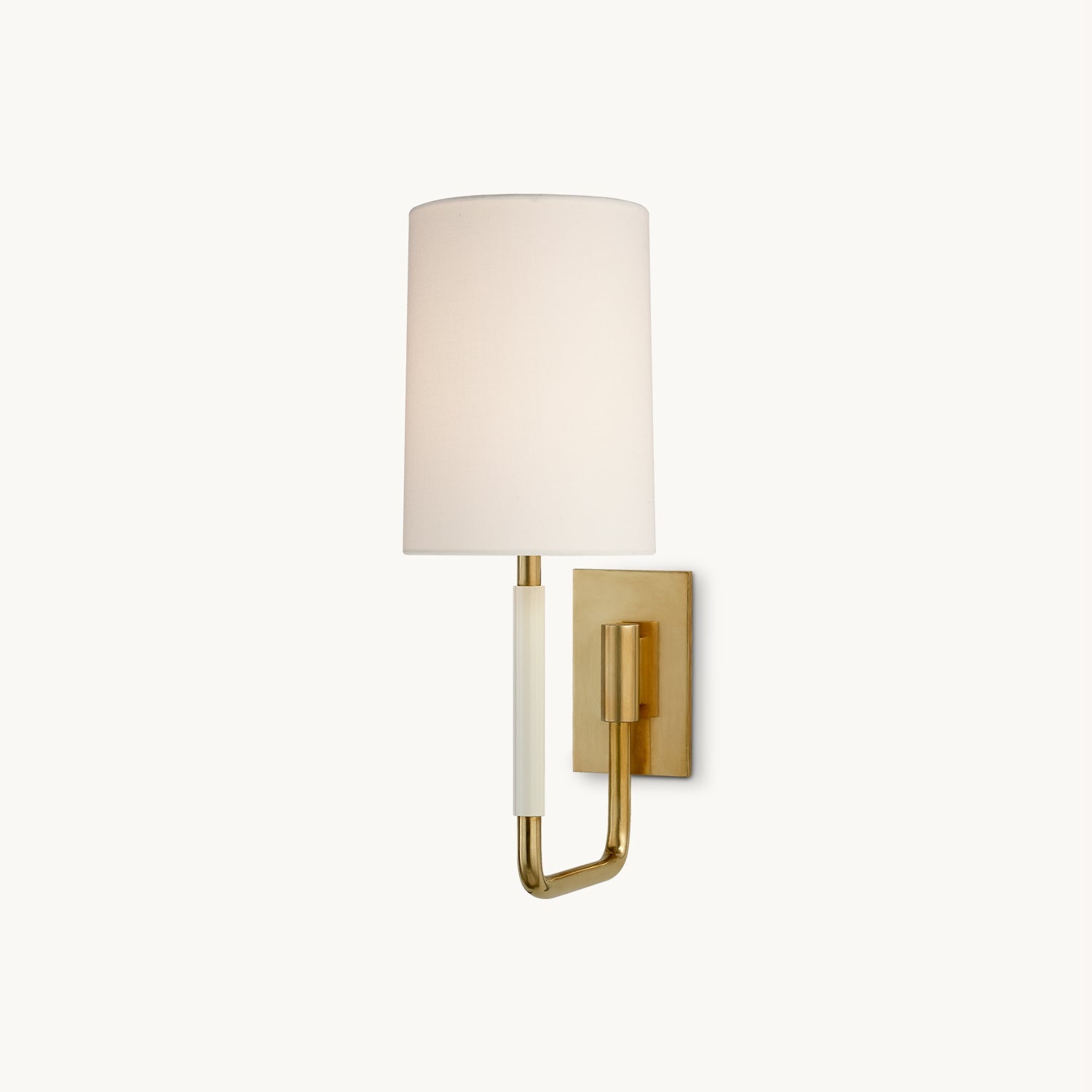 Callie Wall Lamp | Brass Finish | White Shade