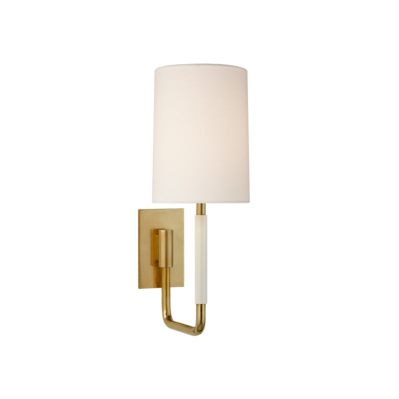Callie Wall Lamp | Brass Finish | White Shade