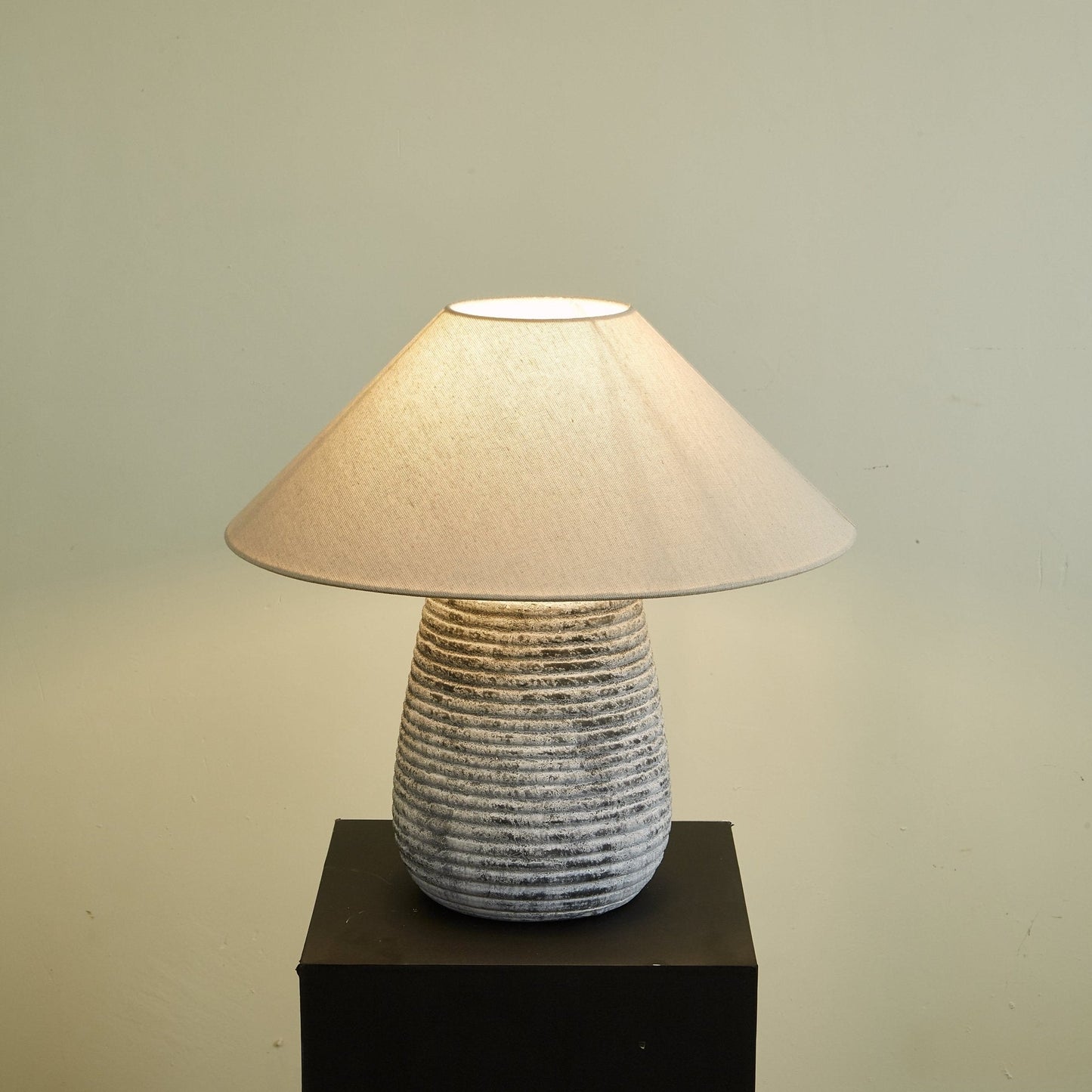 Callisto Table Lamp | Ceramic | Grey Shade
