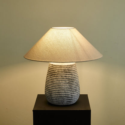 Callisto Table Lamp | Ceramic | Grey Shade