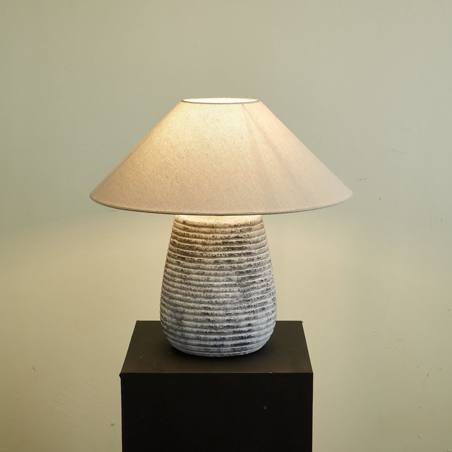 Callisto Table Lamp | Ceramic | Grey Shade