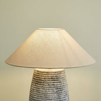 Callisto Table Lamp | Ceramic | Grey Shade