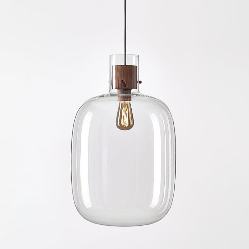 Cambre Glass Pendant Light | Metal & Glass | Rose Gold & Clear