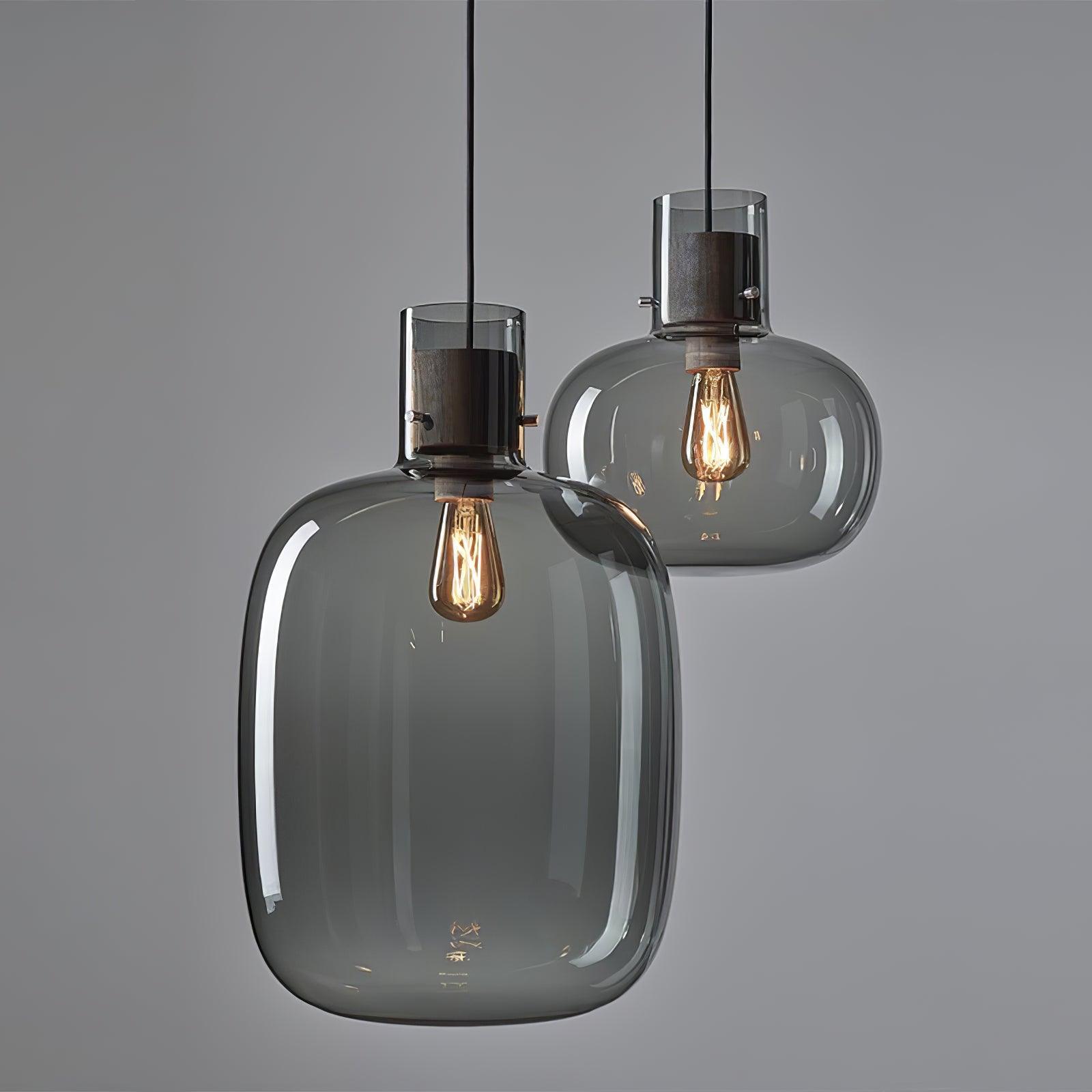 Cambre Glass Pendant Light | Metal & Glass | Rose Gold & Clear