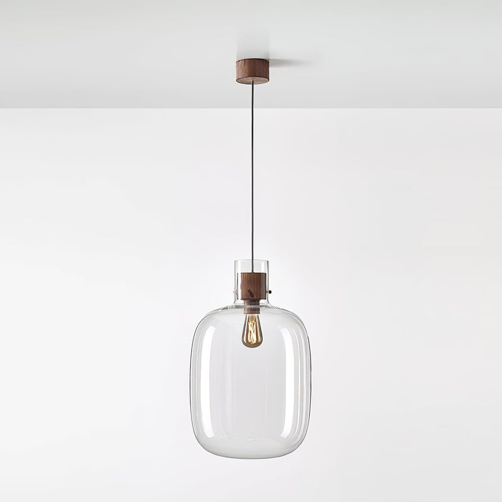 Cambre Glass Pendant Light | Metal & Glass | Rose Gold & Clear