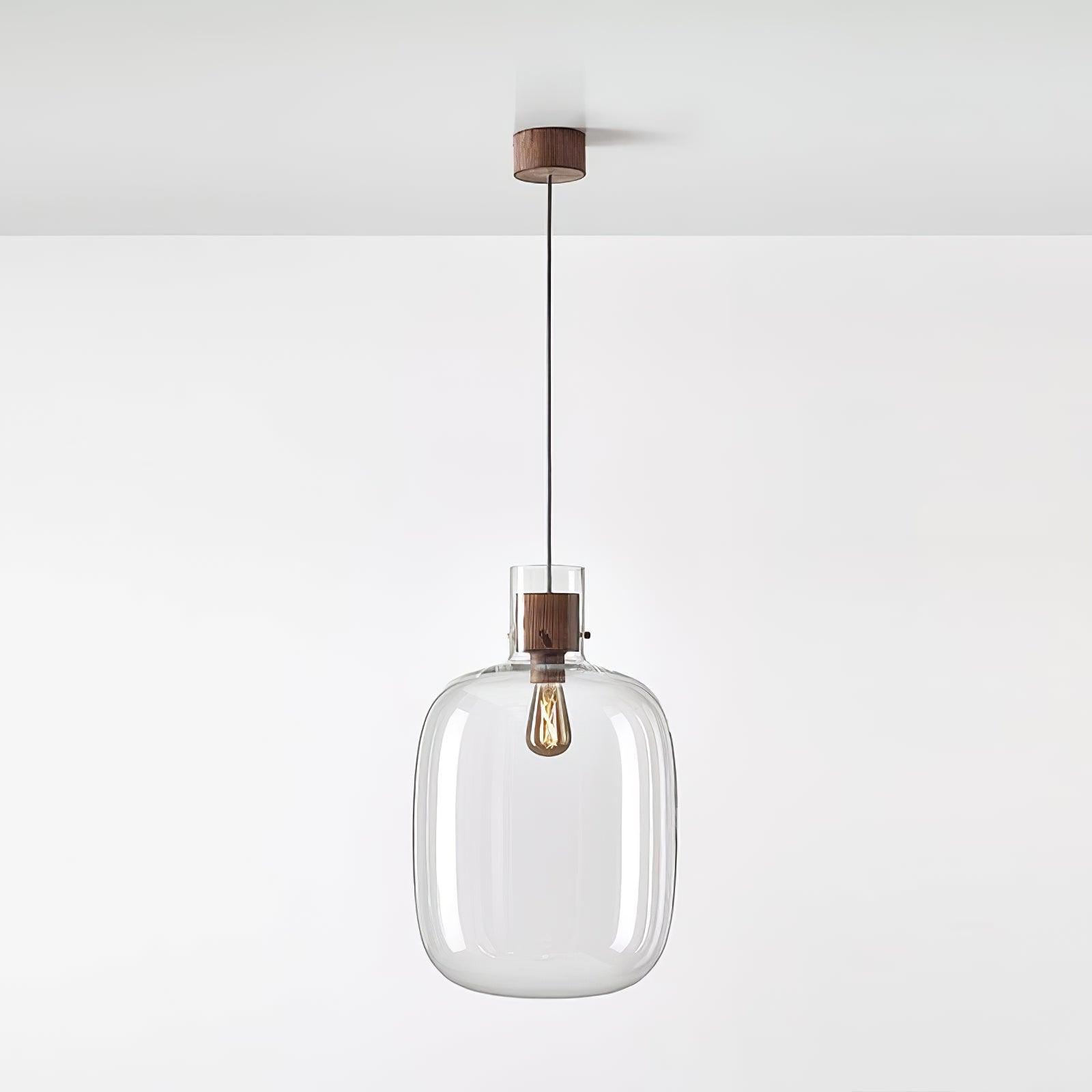 Cambre Glass Pendant Light | Metal & Glass | Rose Gold & Clear