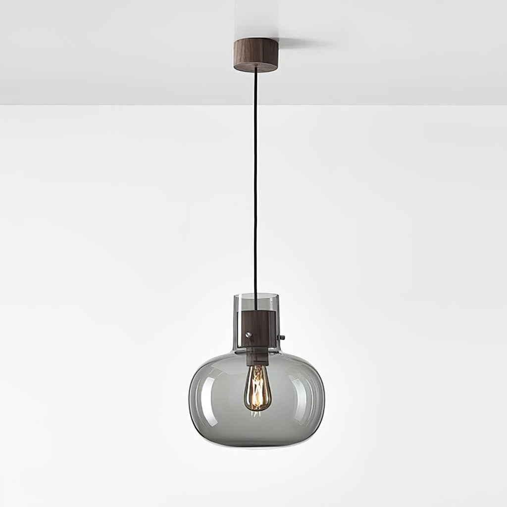 Cambre Glass Pendant Light | Metal & Glass | Rose Gold & Clear