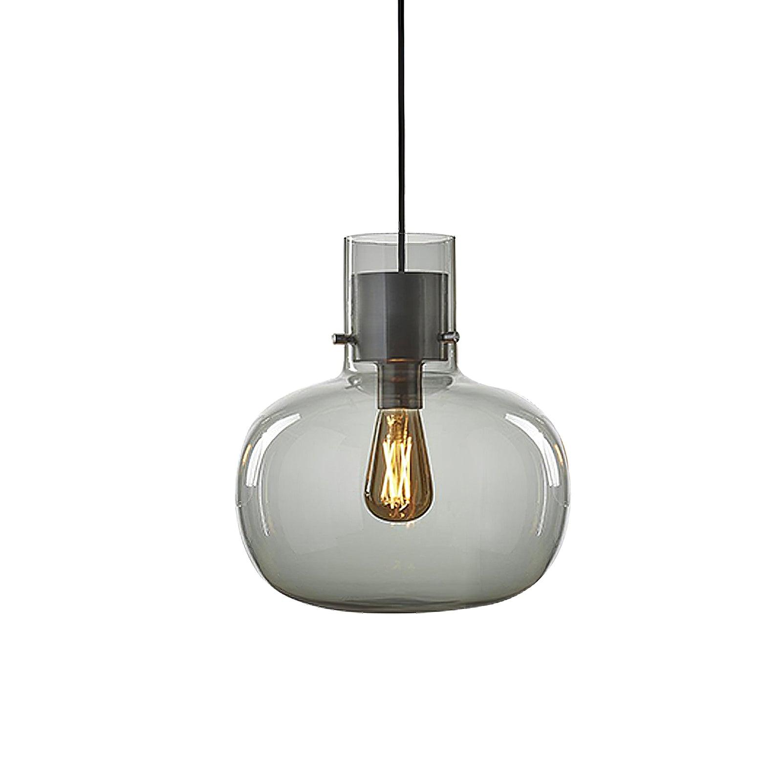 Cambre Glass Pendant Light | Metal & Glass | Rose Gold & Clear