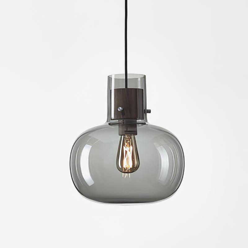 Cambre Glass Pendant Light | Metal & Glass | Rose Gold & Clear