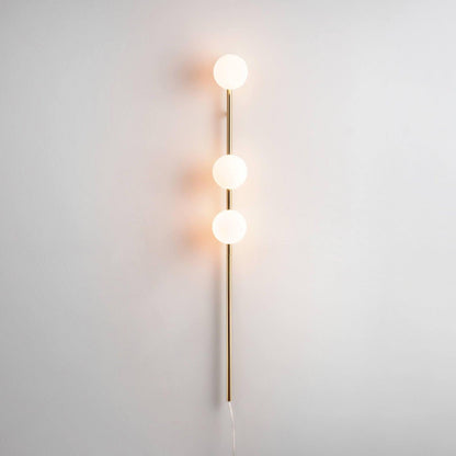 Candied Balls Wall Light | Metal & Glass | Gold/Black/White