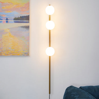 Candied Balls Wall Light | Metal & Glass | Gold/Black/White