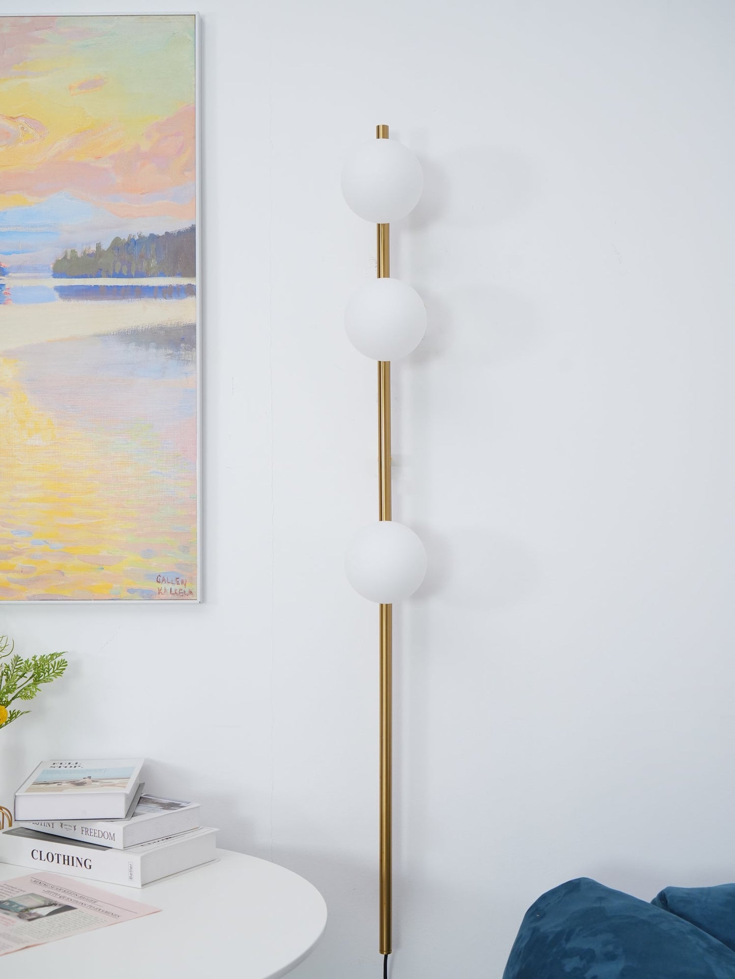 Candied Balls Wall Light | Metal & Glass | Gold/Black/White