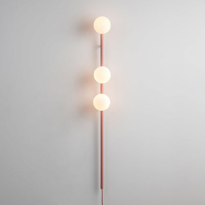 Candied Balls Wall Light | Metal & Glass | Gold/Black/White