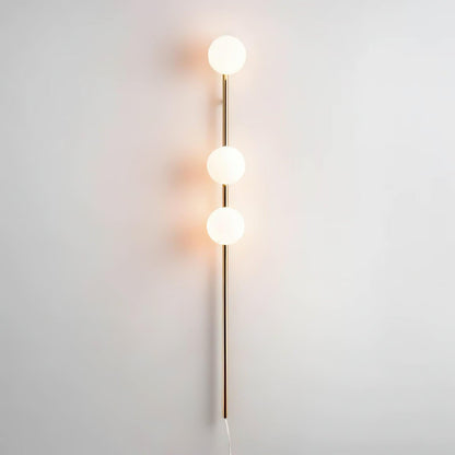 Candied Balls Wall Light | Metal & Glass | Gold/Black/White