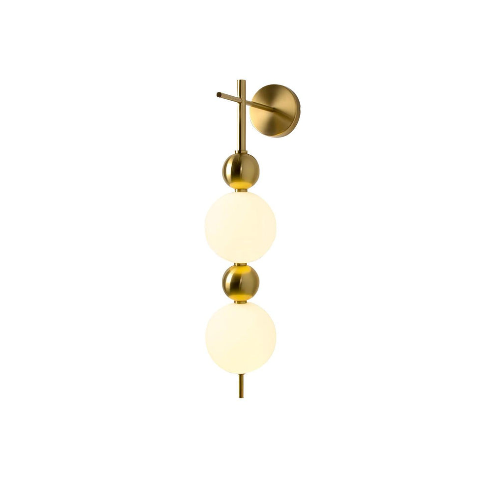 Candied Haws String Wall Lamp | Gold Metal & Acrylic | White Shade