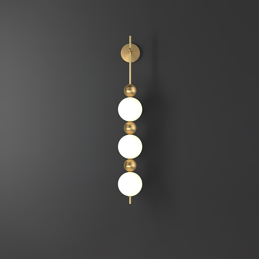 Candied Haws String Wall Lamp | Gold Metal & Acrylic | White Shade
