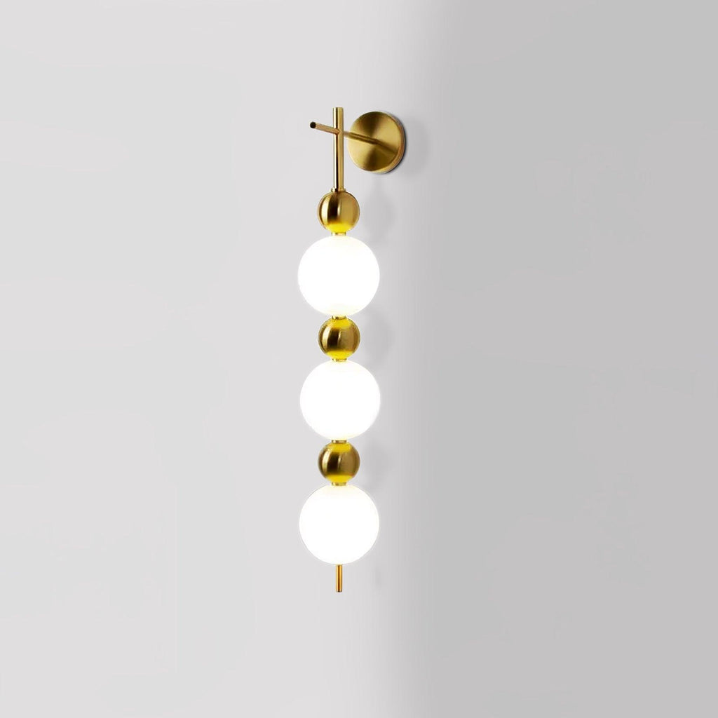 Candied Haws String Wall Lamp | Gold Metal & Acrylic | White Shade