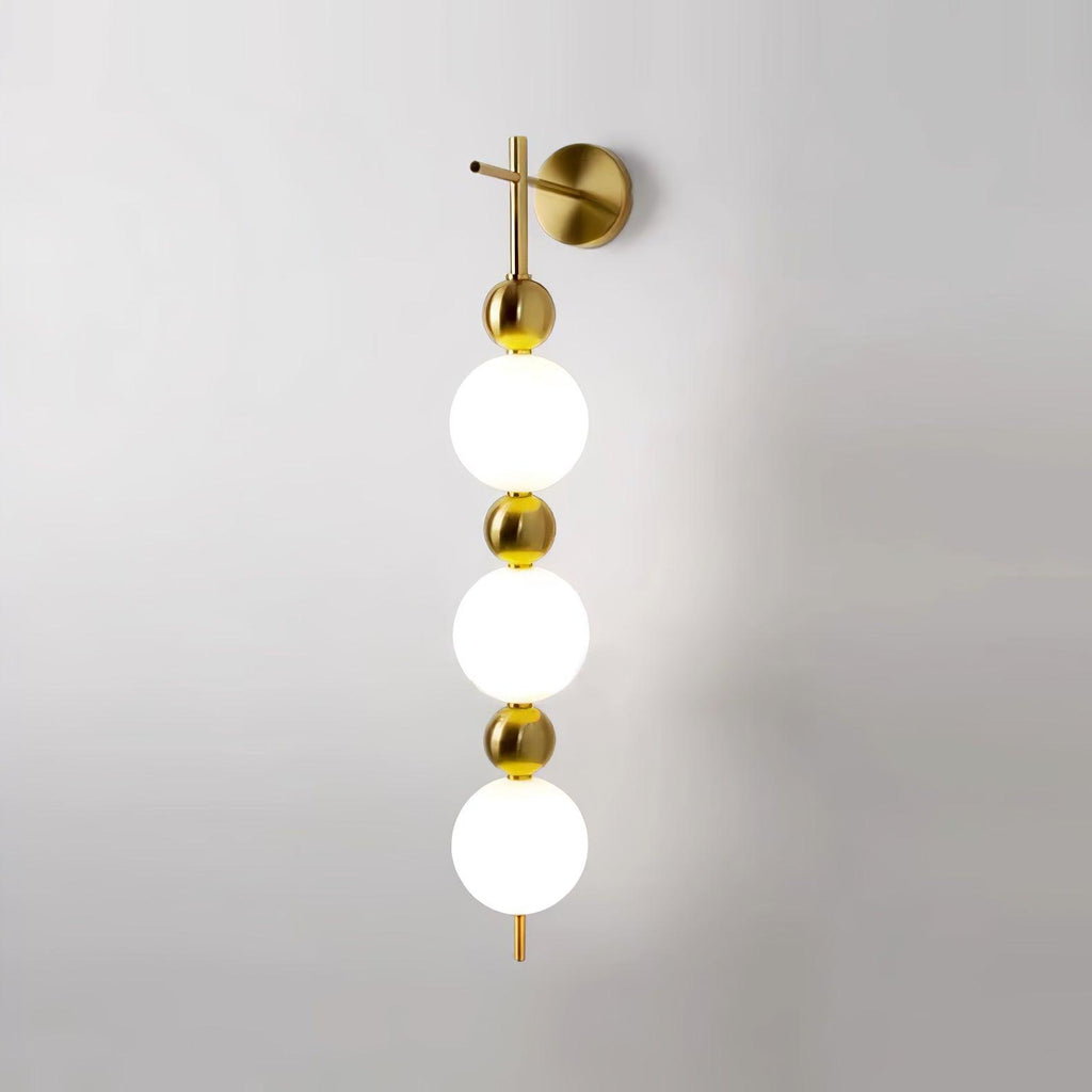 Candied Haws String Wall Lamp | Gold Metal & Acrylic | White Shade