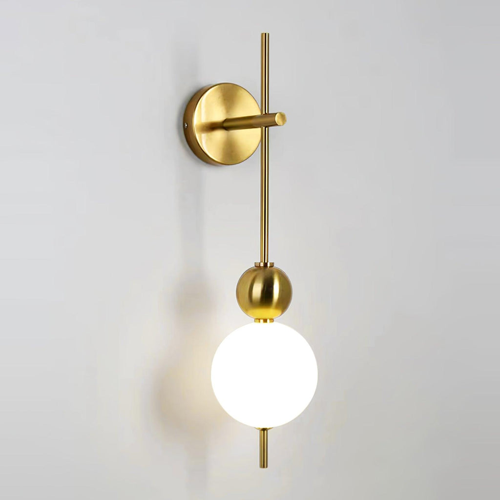 Candied Haws String Wall Lamp | Gold Metal & Acrylic | White Shade