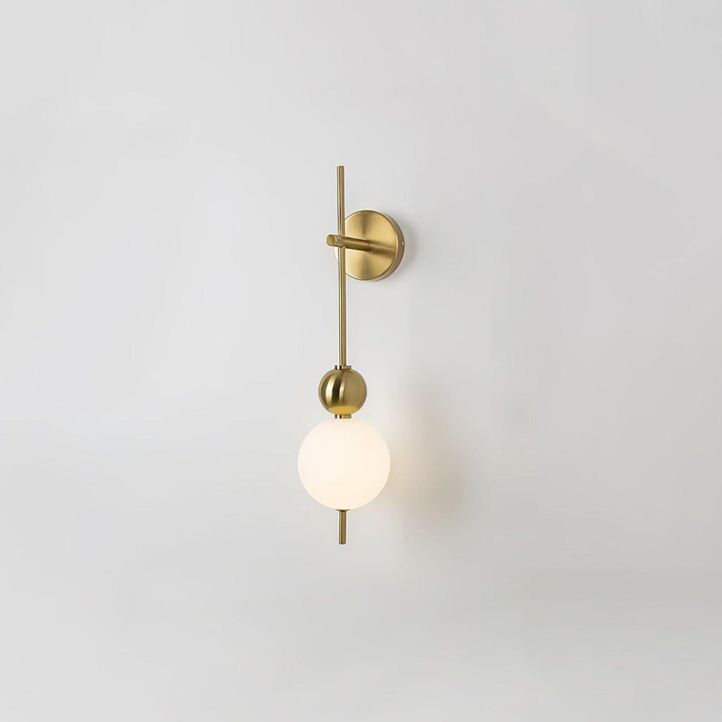 Candied Haws String Wall Lamp | Gold Metal & Acrylic | White Shade