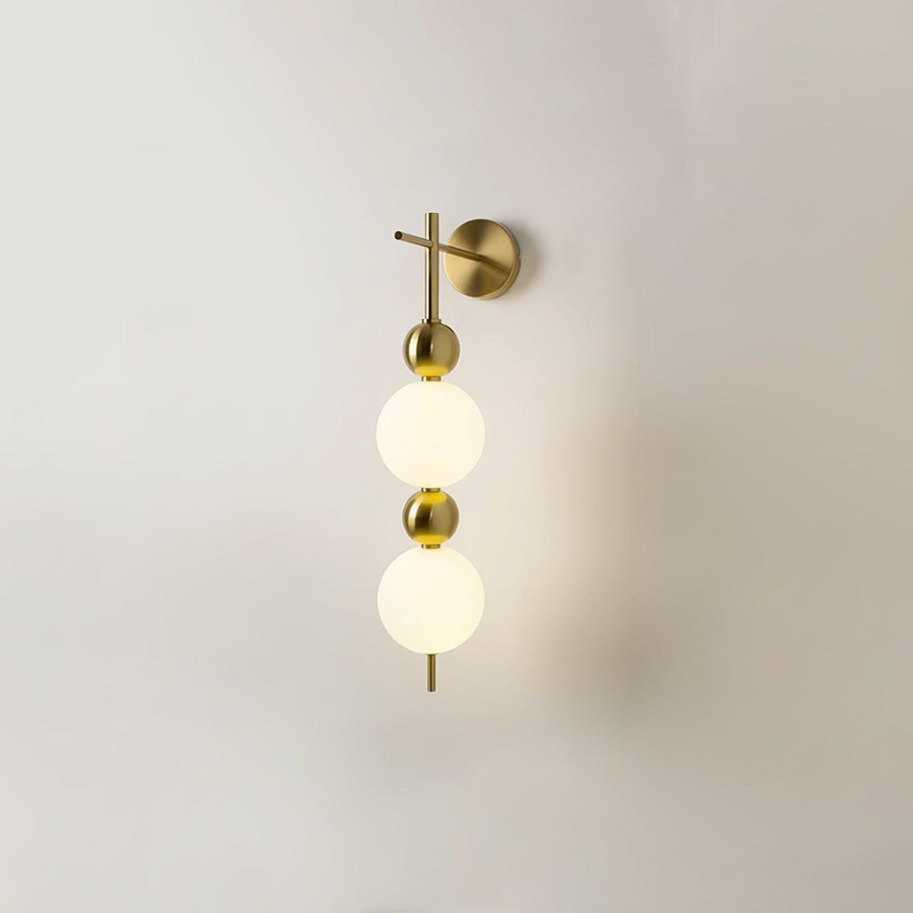 Candied Haws String Wall Lamp | Gold Metal & Acrylic | White Shade