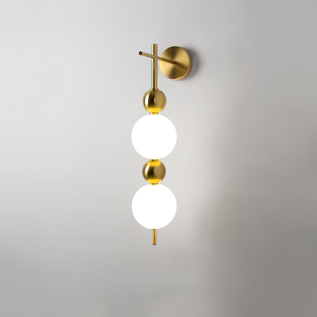 Candied Haws String Wall Lamp | Gold Metal & Acrylic | White Shade