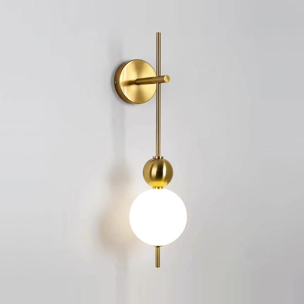 Candied Haws String Wall Lamp | Gold Metal & Acrylic | White Shade