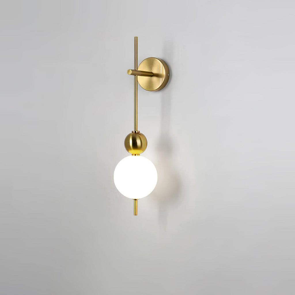 Candied Haws String Wall Lamp | Gold Metal & Acrylic | White Shade
