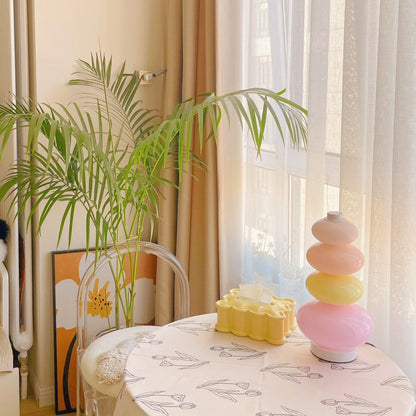 Candy Table Lamp | Colorful Marble & Glass | 20cm Diameter