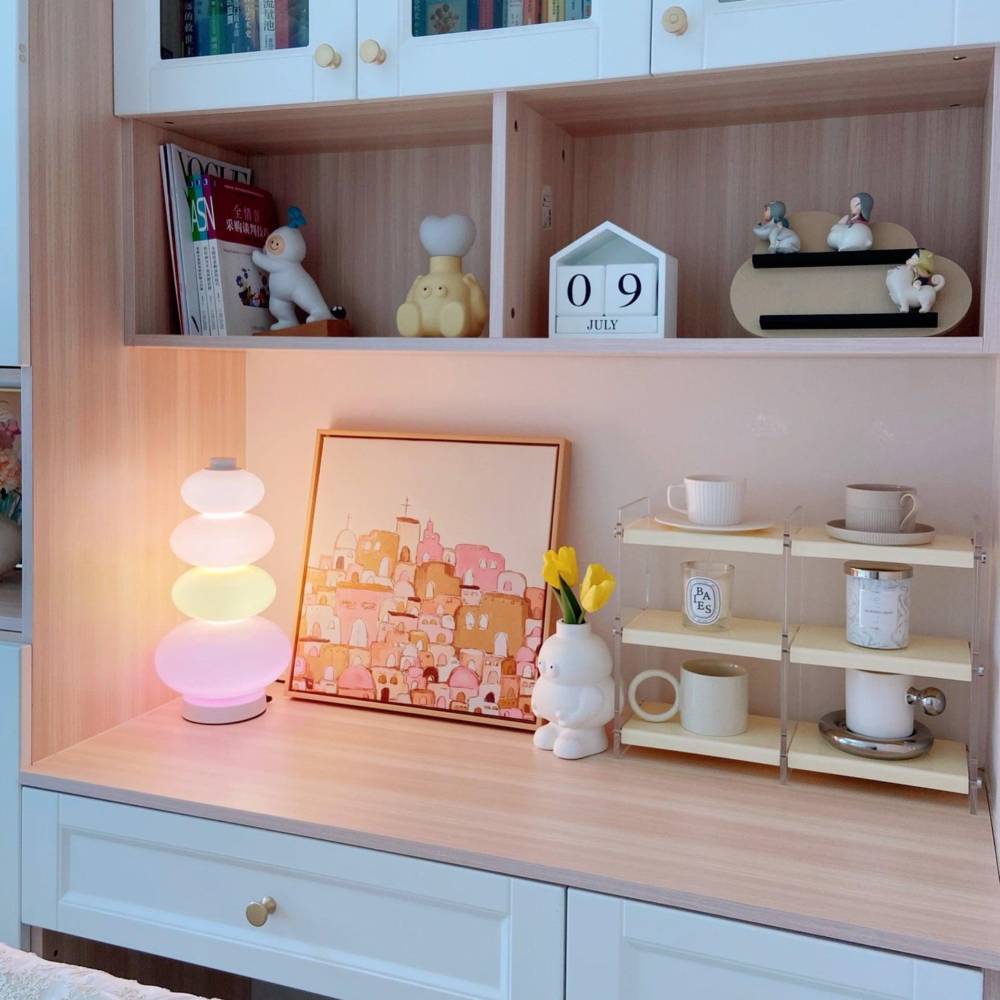 Candy Table Lamp | Colorful Marble & Glass | 20cm Diameter
