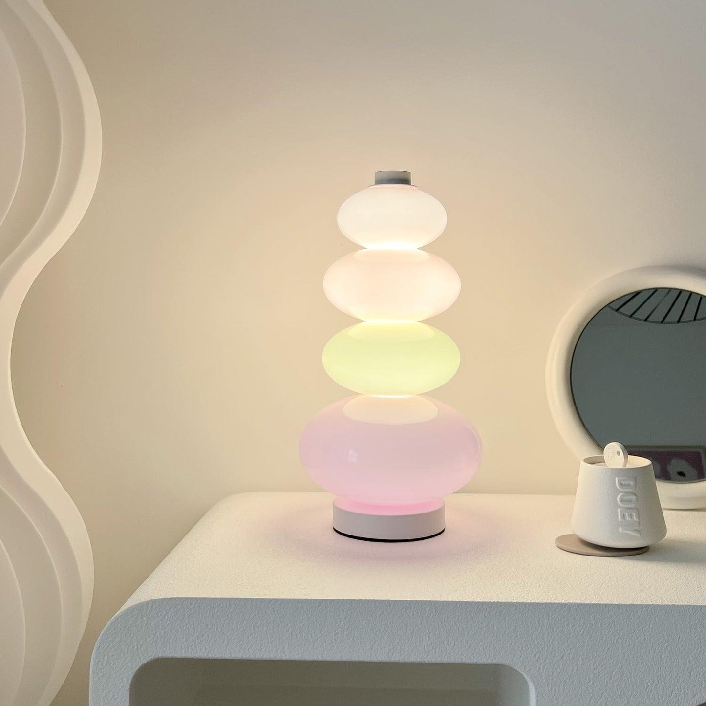 Candy Table Lamp | Colorful Marble & Glass | 20cm Diameter