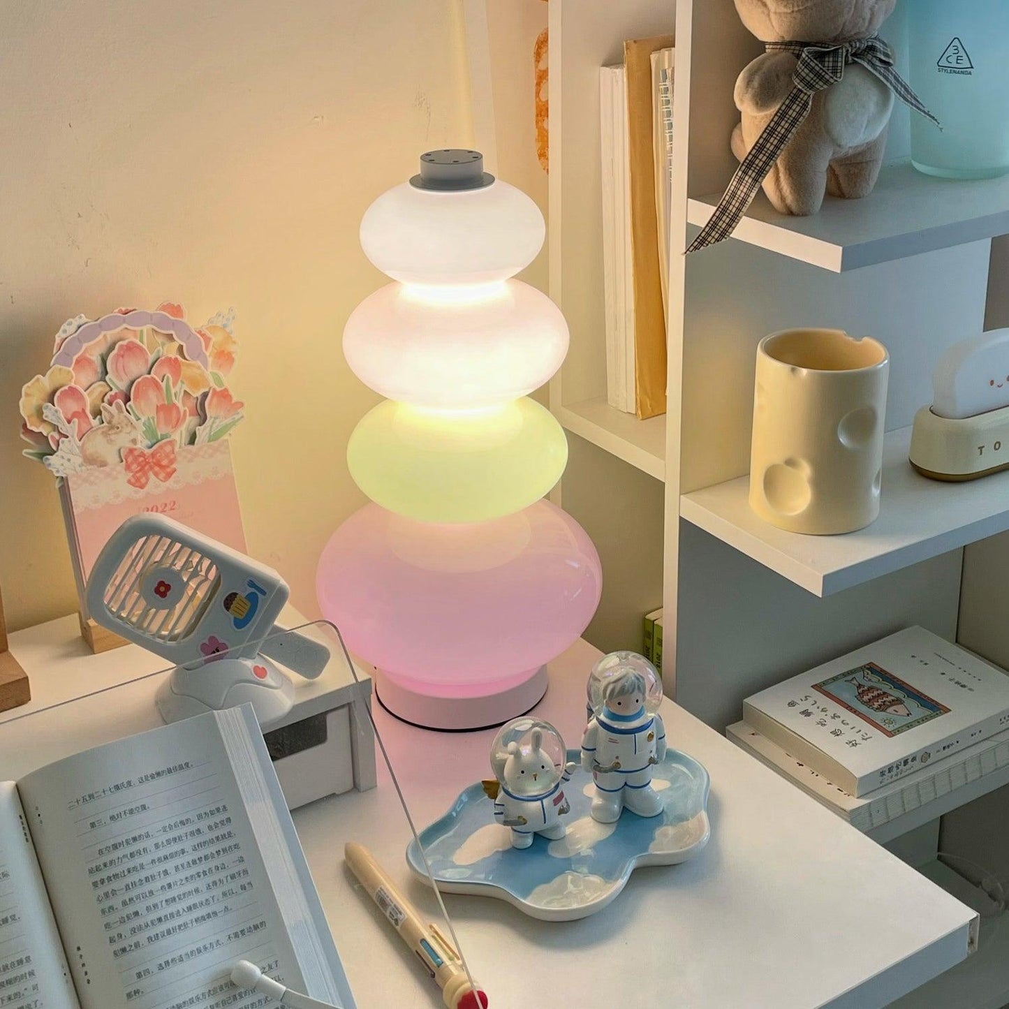 Candy Table Lamp | Colorful Marble & Glass | 20cm Diameter