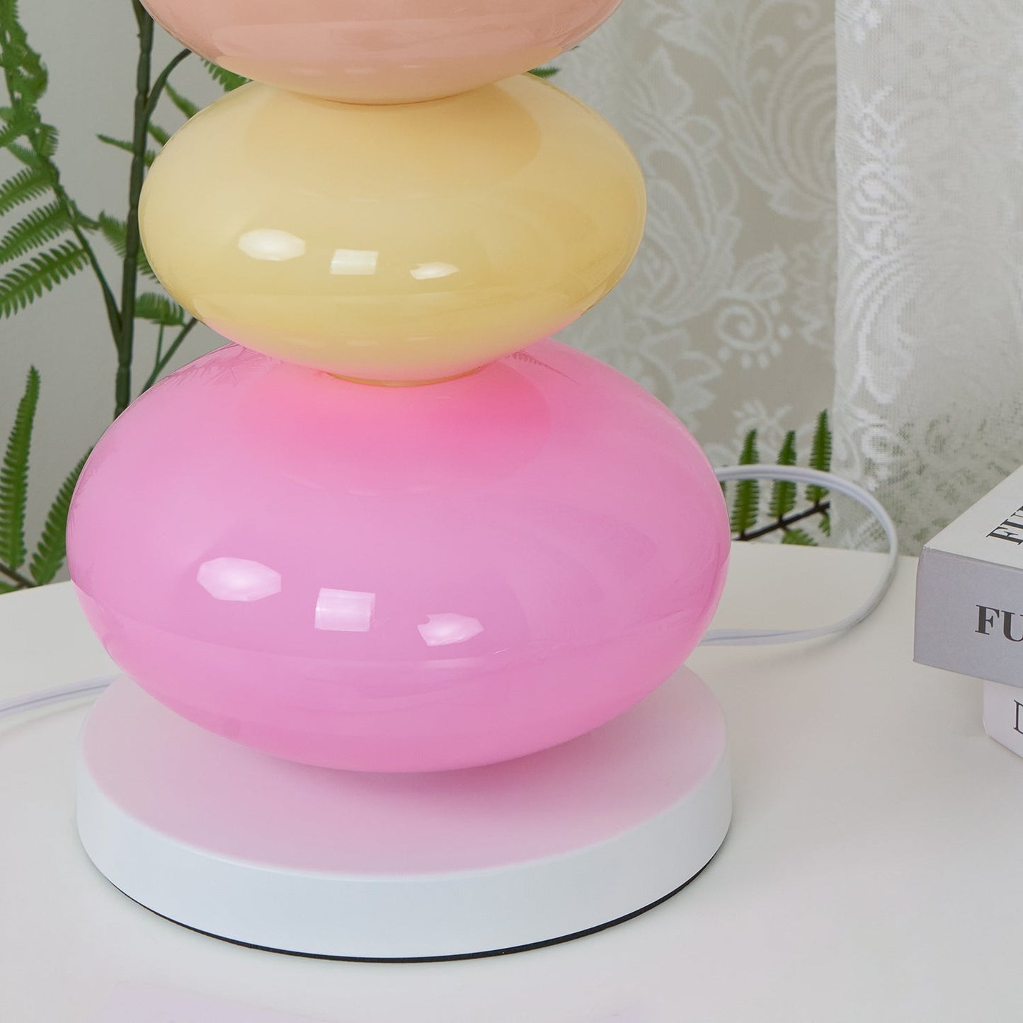 Candy Table Lamp | Colorful Marble & Glass | 20cm Diameter