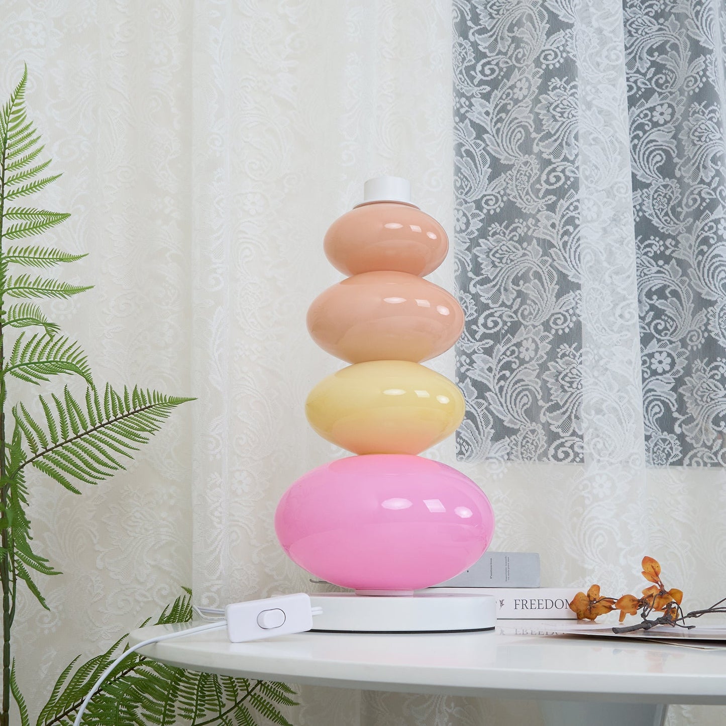 Candy Table Lamp | Colorful Marble & Glass | 20cm Diameter